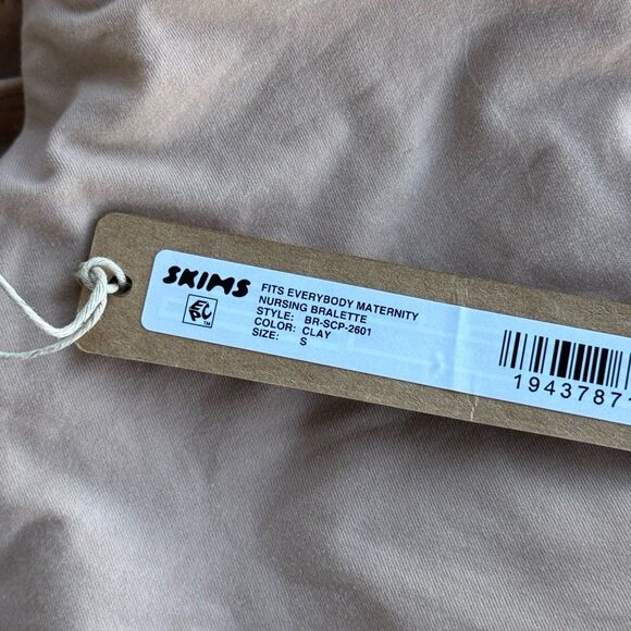 Skims Fits Everybody Maternity Nursing Bralette Clay Size Small - Picture 10 of 10